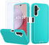 Cellular Phone Case for Samsung Galaxy A14 5G, Heavy Duty Protective, Military Grade, Shockproof, Dust-Proof, Teal/White