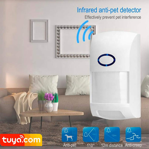 Wireless Smart Motion Sensor, PIR Motion Detector Alert for Home Security, TUYA App Control, No Hub Required