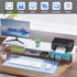 Dual Monitor Stand for Desk, Metal Computer Stand, Desk Shelf Riser,Desktop Organizer for Home and Office Use (White)