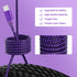 3Pack 60W USB C to USB C Charger Cable, Nylon Braided Type C Fast Charging Cable for TypeC Phones, 3FT