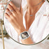 NewWays 2 in 1 Waterproof Bling Case 44mm for Apple Watch, Lace Full Glitter Diamond Rhinestone Bumper Cover