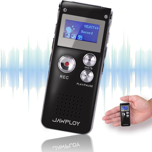 Jawploy 64GB Digital Voice Recorder for Lectures Meetings Voice Activated Recording Device with