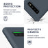 kwmobile Case for Samsung Galaxy S10, TPU Silicone Phone Cover with Soft Finish, Dark Slate Color