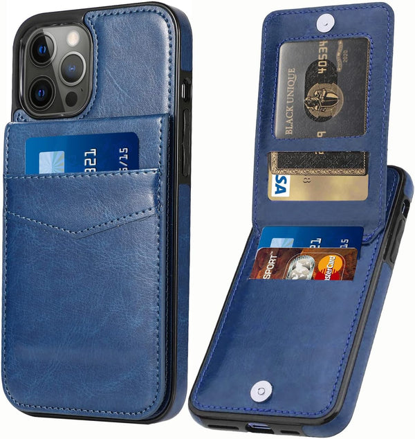 iPhone 13 Pro Max Wallet Case - PU Leather Wallet Case with Credit Card Holder for Men and Women