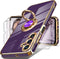 Dretal Galaxy A15 5G Case - Slim TPU, Screen Protector, 360° Rotatable Ring Holder, Magnetic Kickstand, Deep Purple.