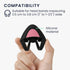 kwmobile Cat Ears for Overear Headphone (Set of 2), Fits Headbands 1" to 1.5" Diameter, Black/Dark Pink