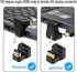QIANRENON HDMI 2.1 U Shape Angle Display Adapter, 8K HDMI Male to Female 180° Connector for HDTV & Projector