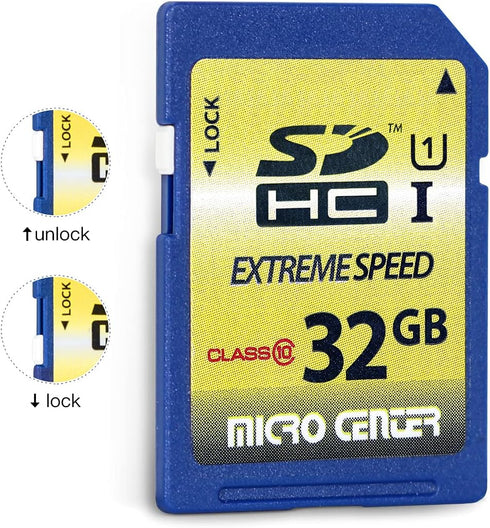 32GB Class 10 SDHC Flash Memory Card Full Size SD Card USH-I U1 Trail Camera Memory Card by Micro Center
