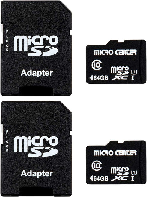 INLAND 64GB Class 10 MicroSDXC Flash Memory Card with Adapter for Mobile Device Storage, Phone, Tablet, Drone & Full HD