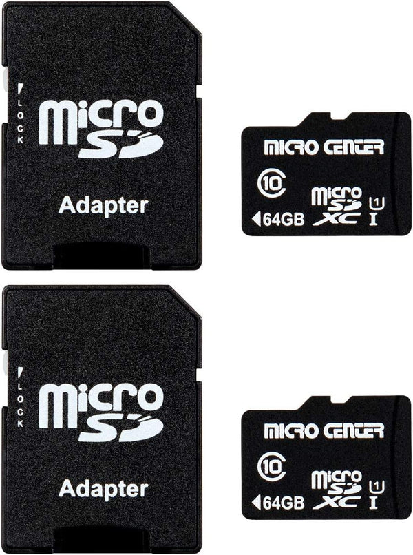 INLAND 64GB Class 10 MicroSDXC Flash Memory Card with Adapter for Mobile Device Storage, Phone, Tablet, Drone & Full HD
