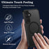 Magnetic Samsung S24 Case, Military Grade Protective Slim Translucent Matte Skin, Black