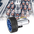 6V 65mm Toy(100RPM) DC DIY Encoder Gear Motor with Mounting Bracket Wheel Kit Micro Speed Reduction Motor Mini Motor