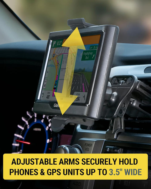 Scosche HVM2-1 360 16/15/14/13/12 3.5 inches Vent Phone Mount for Car, Adjustable Cellphone Stand, Hands-Free Cell