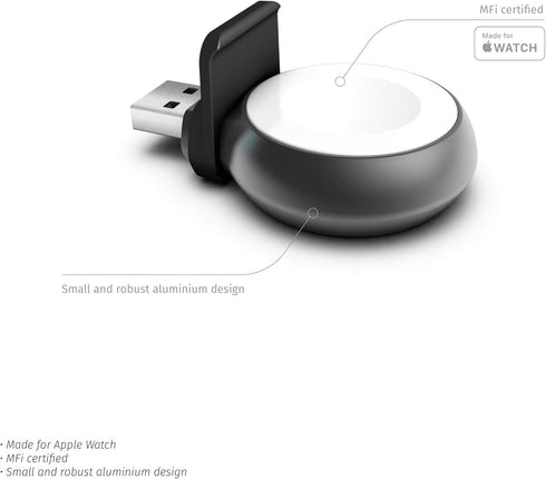 ZENS USB Charger, Compatible with Apple Watch Series 1-5 (USB-A Connector | MFI Certified)