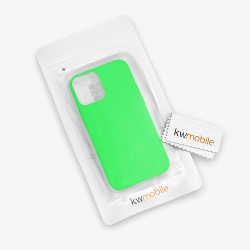 kwmobile Case Compatible with Apple iPhone 12 / iPhone 12 Pro - TPU Silicone Phone Cover with Soft Finish (Lime Green)