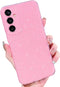 Compatible with Samsung Galaxy S23 FE Case, Cute Neon Bright Color Glitter Bling Thin Slim Shockproof Case, Pink
