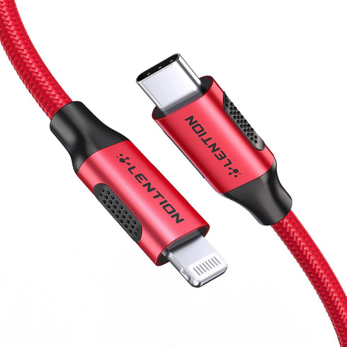 LENTION MFi Certified USB C to Lightning Cable 3.3ft, Fast Charging, Nylon Braided, Compatible with iPhone