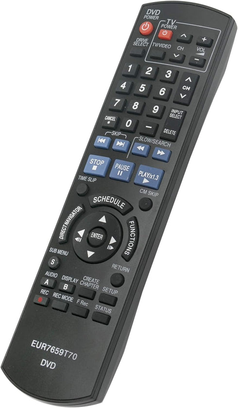 New EUR7659T70 Remote for Panasonic DVD Recorder DMR-EZ27, DMR-EZ27K, DMR-EZ27P