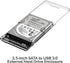 SABRENT 2.5 Inch SATA to USB 3.0 Tool Free Clear External Hard Drive Enclosure, Optimized for SSD