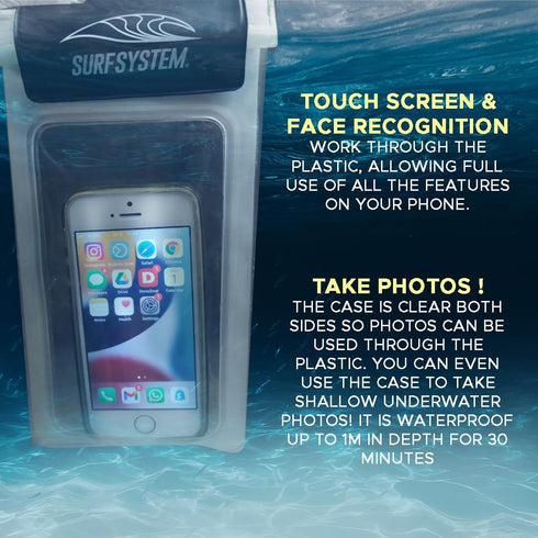 Floating Waterproof Pouch Case with IPX8 + Lanyard for iPhone, Samsung Galaxy, Pro Max, Smartphone Dry Bag