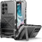 Samsung S23 Ultra Heavy Duty Armor Defender Case, Black, with Built-in Gorilla Glass, Rugged Military-Grade Protection