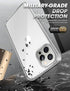 SUPCASE for iPhone 13 Pro Max Case, Clear Shockproof Protective Phone Case with Screen Protector, Silver