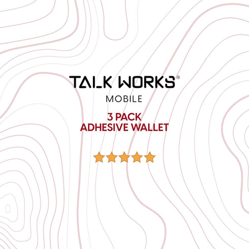 TalkWorks Phone Credit Card Holder, Adhesive Wallet Compatible with iPhone 15 Pro/15 Pro Max, Pack of 3