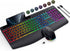 VEILZOR Wireless Keyboard and Mouse Combo- 2.4G Rechargeable Keyboard with Phone Holder, Ergonomic