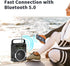 Portable AM FM Radio, Bluetooth 5.0 Radio with Loud Speaker, Built-in Rechargeable Battery, AC Power Plug, Black