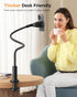 SAIJI 38.6 360 4-7 Gooseneck Phone Holder for Bed Overall Length Flexible Leather Wrapped Arm Overhead Cell Phone Mount