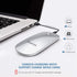 FENIFOX Bluetooth Mouse, Slim Mini Portable Wireless Rechargeable Quiet Ultra-Thin Mice (Silver and White)
