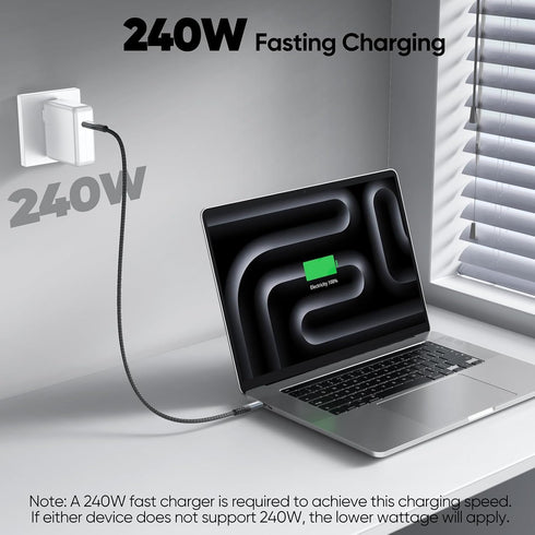 6 inch 3.2 2 20Gbps 240W 4K@60Hz Short USB C Data Cable with USBC Gen High Speed Data Transfer & PD Charging & Video