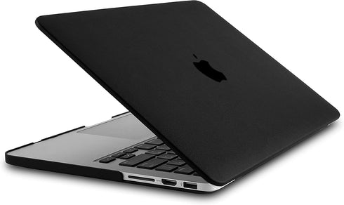 KECC MacBook Pro 13 inch Case - Compatible with 2020-2025, 2016-2019 Release, Italian Leather Hard Shell (Black)