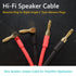 UCINNOVATE 2 Pack 13 AWG Speaker Wire with Gold-Plated Right Angle Banana Plugs, 3m HiFi Audio Cable