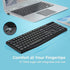 Lovaky MK98 Wireless Keyboard, 2.4G Ergonomic, Computer Keyboard, Enlarged Indicator Light, Full Size PC Keyboard with Numeric Keypad for Laptop, Desktop, Surface, Chromebook, Notebook, Black