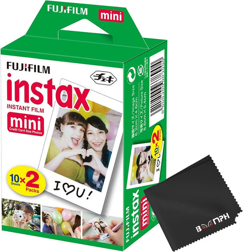 Fujifilm Instax Mini Instant Camera Film - 20 Shoots Total (10 Sheets x 2) for Capturing Memories Anytime
