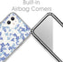 for iPhone 11 Case Clear 6.1 Inch with Floral Design, Cute Protective Slim TPU Cover + Shockproof Bumper for Women and Girls (Simple elegant Flowers/Blue)