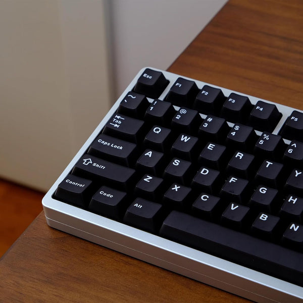 114 Keys PBT Doubleshot WOB Keycaps Cherry Profile Black Keycap Set for 61/64/87 Cherry MX Switches Mechanical Keyboard