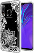 for Galaxy A20 Case - Shockproof Clear Floral Soft TPU Slim Phone Cover for Samsung Galaxy A20, White Mandala