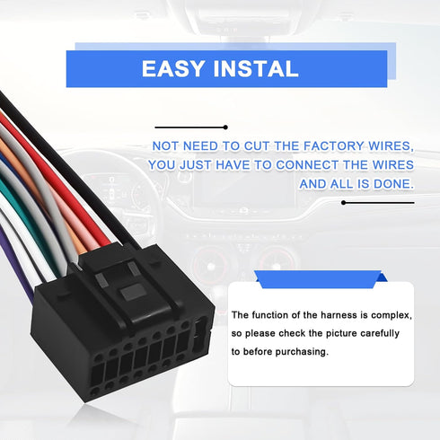 CmeRto 16 bv9955 bv9958 bv9962 bv9974 bv9982 bv8728b bv8975b bv9964b Pin Automobile Radio Cable Harness Compatible