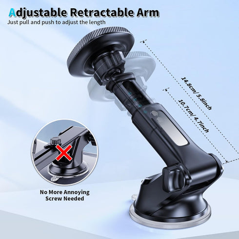 APPS2Car MagSafe Car Mount, Magnetic Phone Holder for Dashboard Windshield Compatible with iPhone 15-12