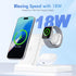 SMILE STATION 3 1 17-12 Wireless Charging Station for Apple Devices: in Foldable Qi Compact Case-Friendly Charger Stand
