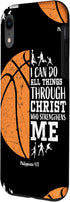 iPhone XR Basketball Phone Cases Teen Boys Kids Gifts Philippians 4 13 Case