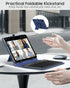MoKo Universal Tablet Case with Keyboard for 9" - 11" Tablets, Removable Wireless Bluetooth Keyboard, Dark Blue