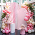 Jnbasdffb 7.2 Pink Wedding Arch Cover,Stretchy Spandex Arch Backdrop Stand Covers FT,Retro Oil Painting Modern Abstract