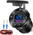 12V USB C Aluminum Car Charger Socket, PD 20W & Quick Charge 3.0 18W Waterproof USB Outlet for Marine Truck Motorcycle