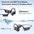 5.3 32GB MP3 IP68 8H Headset Swimming, Voistek Bone Conduction Headphones, Bluetooth with Player, Waterproof Vibrating