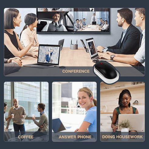 Mouse Jiggler, Undetectable Mouse Mover Simulator for Computer, Keeps PC Active, USB C to USB Adapter Included