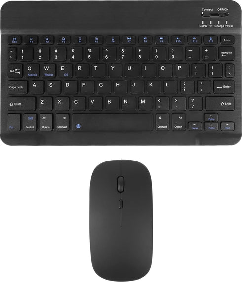 Ultra-Slim Bluetooth Keyboard and Mouse Combo - Rechargeable Wireless Set for PC, Tablet, and Smartphone