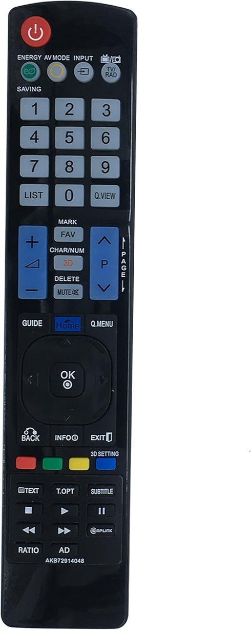 AKB72914048 Remote Control Replacement for LG 3D Smart LCD LED TV Models 32LW5500, 32LW4500, 42LW4500, 55LW4500